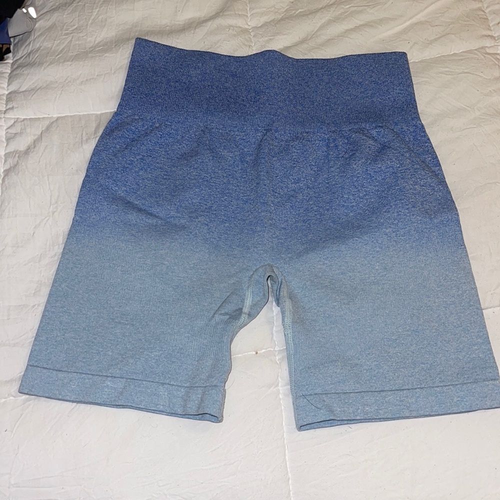 blue ombré biker short spandex